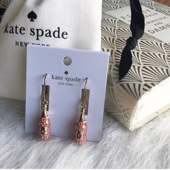 kate spade Jewelry - Kate Spade Make Magic Champagne Bottle Earrings
